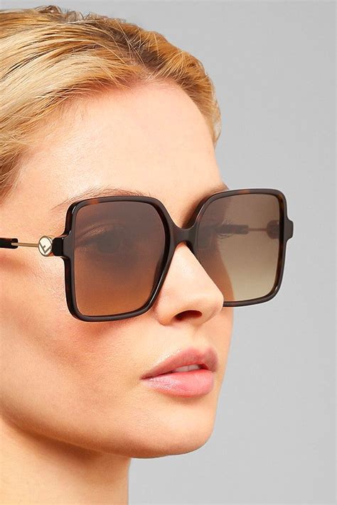 fendi 57mm square sunglasses|fendi oversized sunglasses.